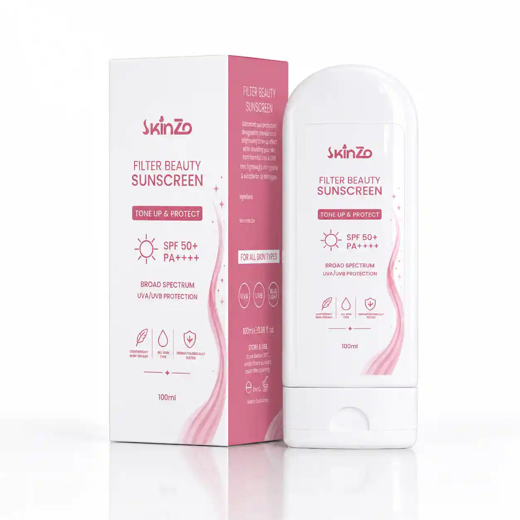 Filter Beauty Sunscreen SPF 50+ PA++++ – Advanced UV Protection, Hydration & Natural Tone-Up Care